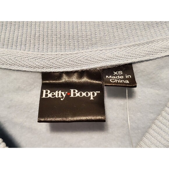 Betty Boop St. Tropez French Riviera Blue Crewneck Sweatshirt Size XS - NWT - Picture 5 of 7